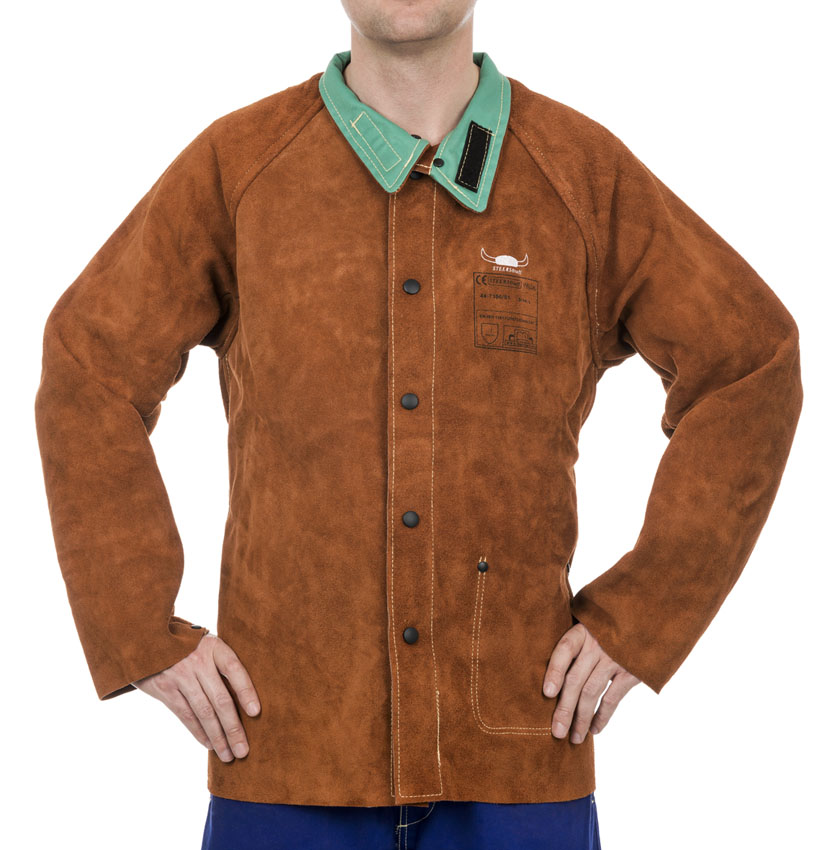 140617-44-7300-front-1-822x850-lr-jpgmG2FRtTJjMNP0 Weldas Lava Brown 44-7300 cow split leather welding protection jacket