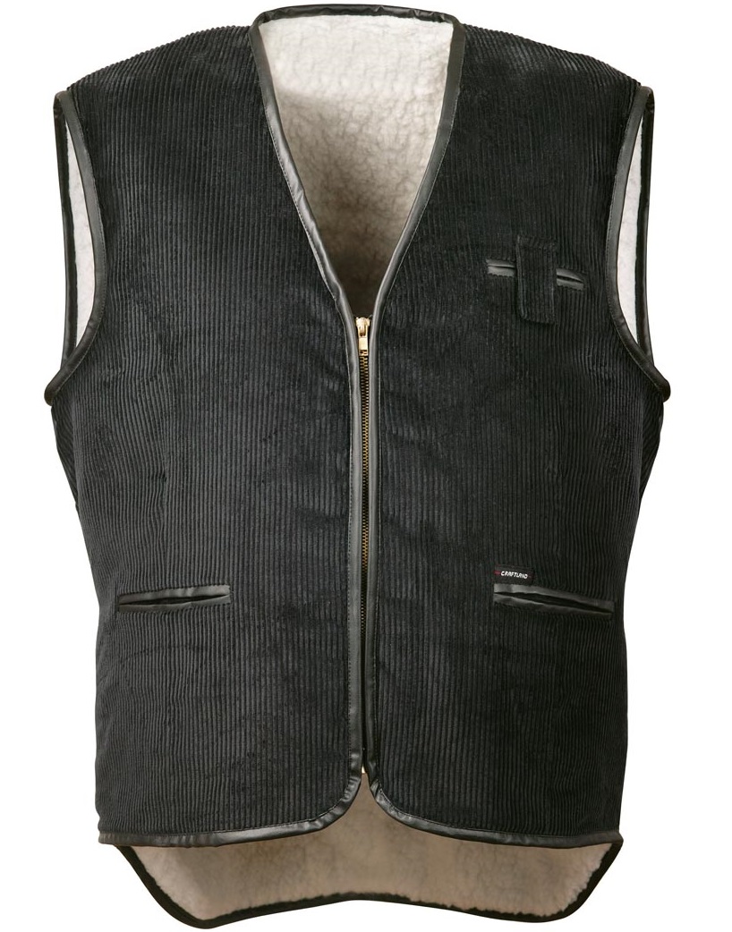 1878 Craftland 1878 BUCHHOLZ Breitcord-Weste schwarz