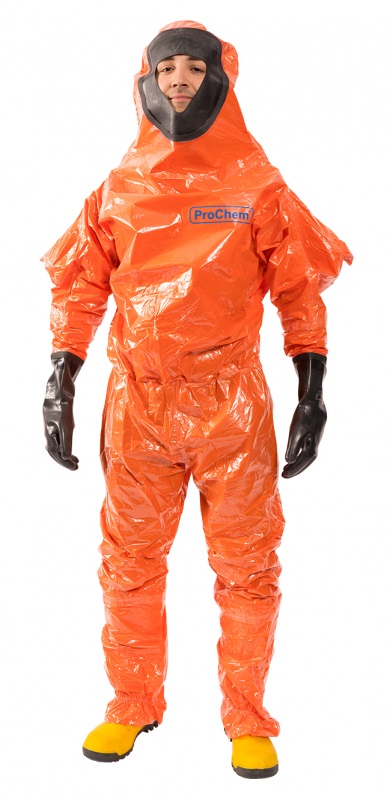 1tCZjbf3VuVUYg 3S ProChem II CLF-Overall Kat. III Typ 3B & 5 mit Butyl-Handschuhen