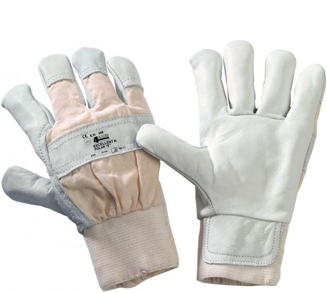 h131r-2 4Safe H131R Winter Rindnarbenlederhandschuhe natur