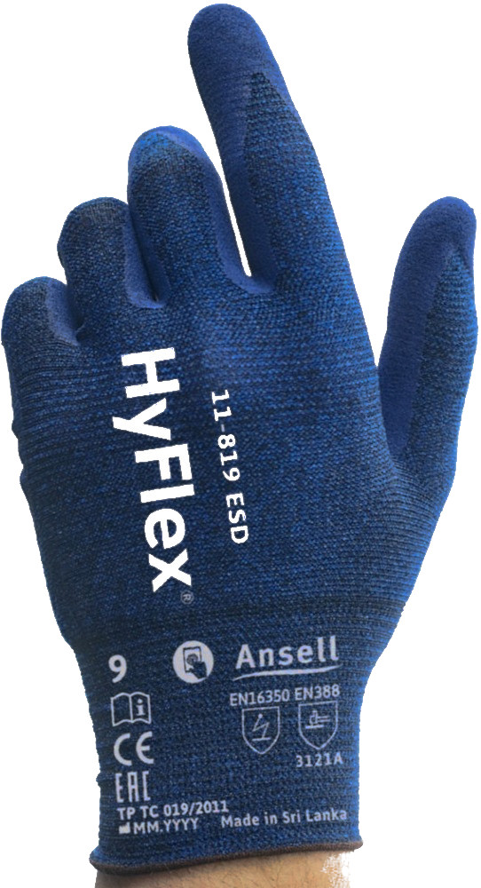 11-819_1CFcnJkVSvfDLf Ansell HyFlex 11-819 ESD Nitrilschaum-Schutzhandschuhe antistatisch