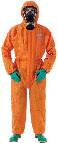 or50-t-00-122 Microchem / AlphaTec 5000 Overall mit Kapuze und Füßlingen Modell 122 orange
