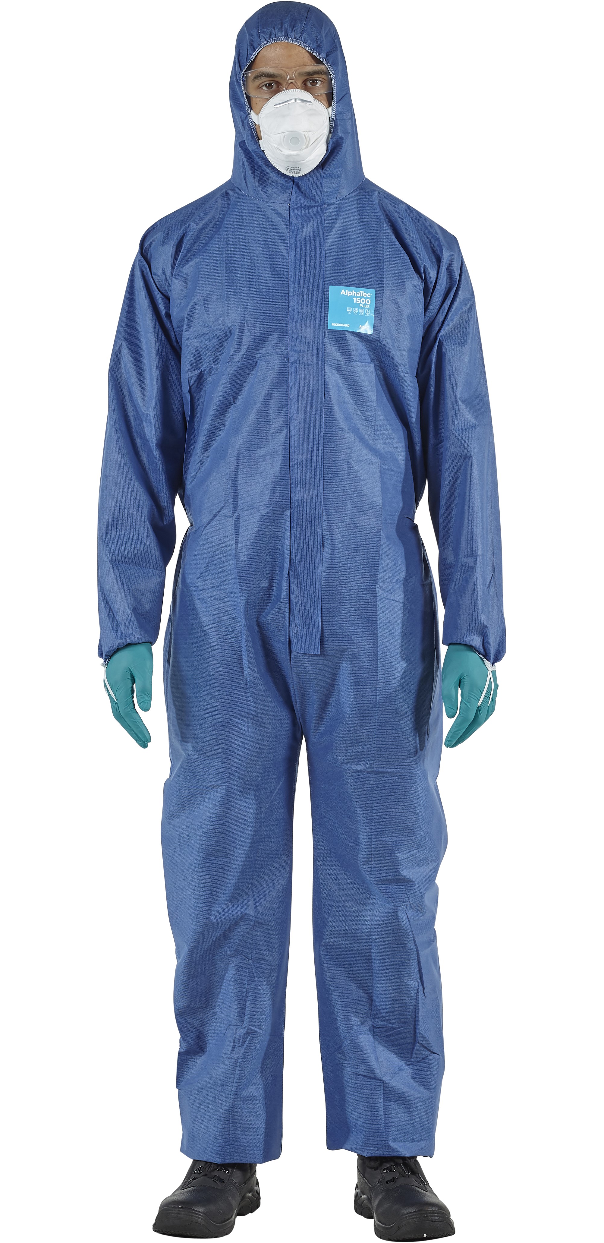 47754 Microgard / AlphaTec 1500 Plus Overall mit Kapuze Modell 111 dunkelblau