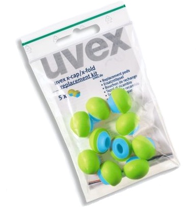 uvex_2125351HNLTz1INbu41W uvex 2125351 x-cap/x-fold Ersatzstöpsel Bügelgehörschutz - 60 Paar