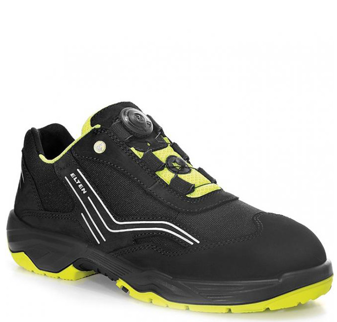 Elten Ambition Boa Low 72752 Halbschuhe ESD S2 schwarz/gelb