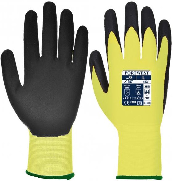 a625y8r-1 Portwest A625 Vis-Tex5 Schnittschutzhandschuh PU gelb