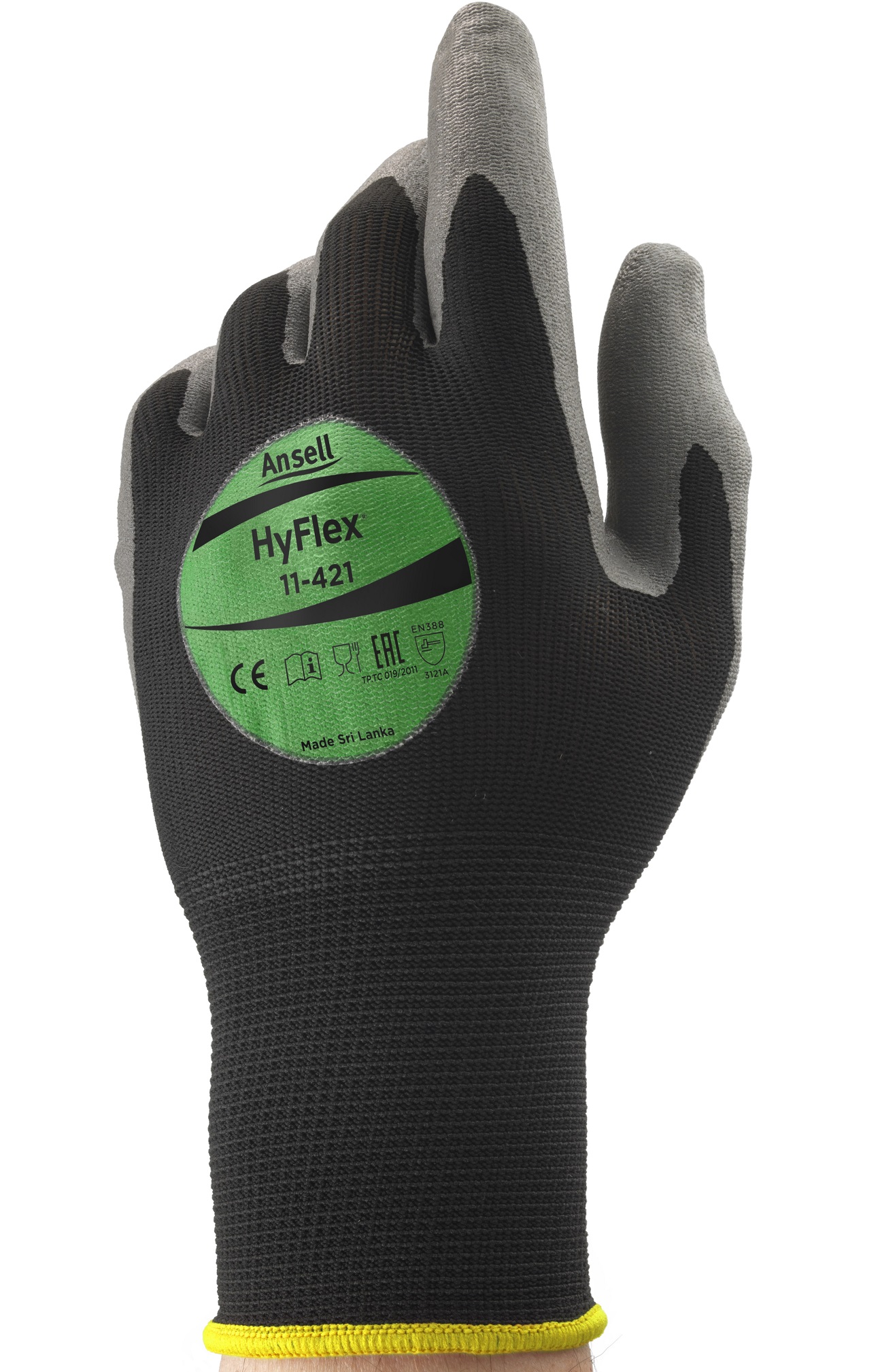 11-421GJaOf544SD9Pe Ansell HyFlex 11-421 PU-Schutzhandschuhe lebensmittelzertifiziert