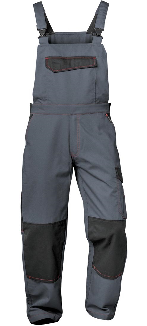 22473 Craftland 22473 ZULTE Twill Latzhose grau-schwarz