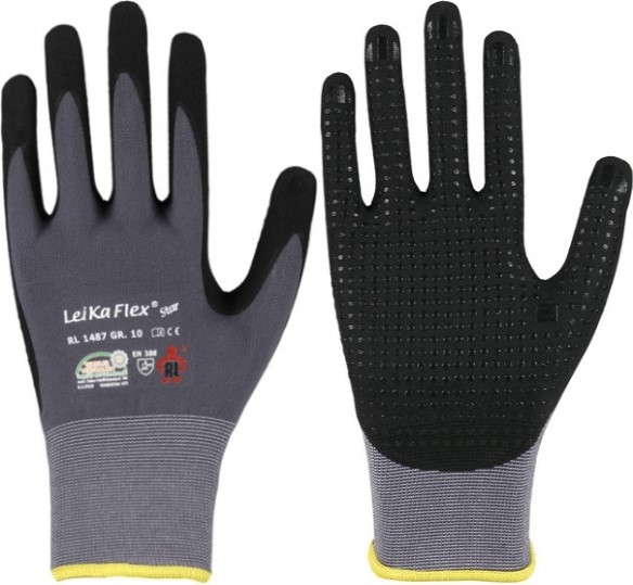 LeiKaFlex 1487 Star Nitril-Schutzhandschuhe mit Noppen