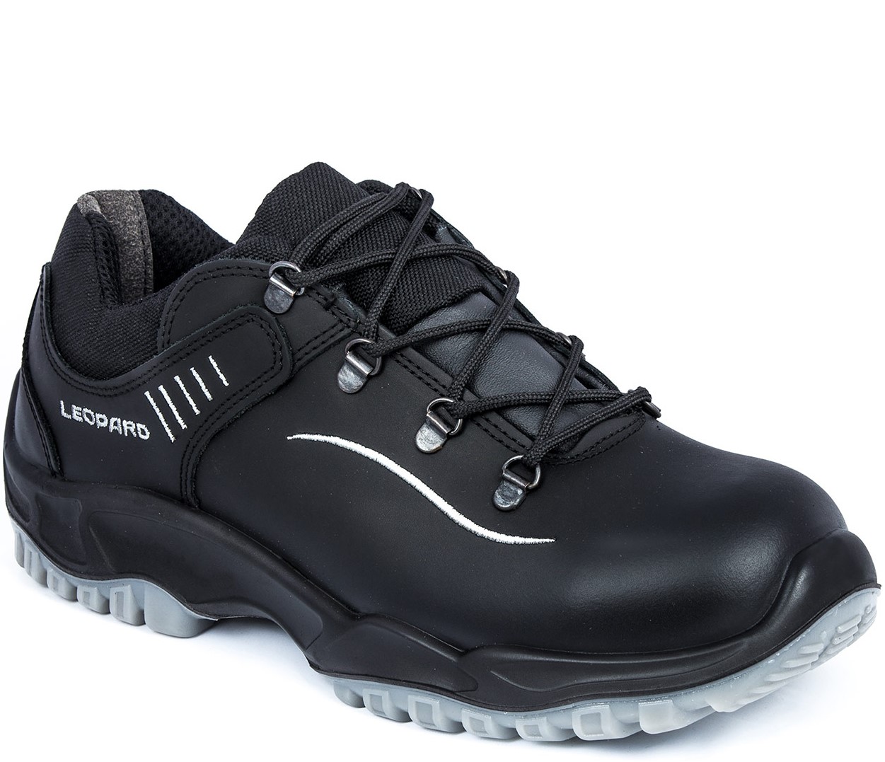 01481 Leopard 01481 Halbschuhe S3 schwarz/silber (reflektierend)