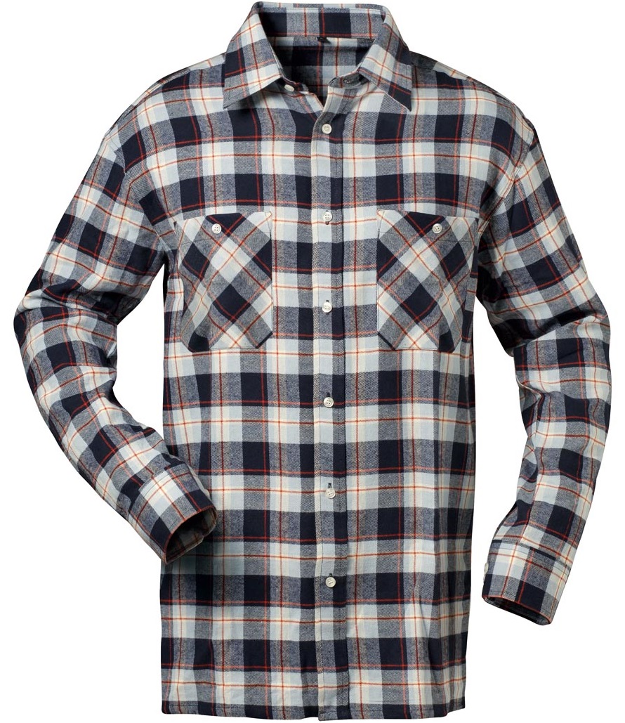 1724YFfSHyanry9Rw Craftland 1724 OHIO Flanell-Hemd marine/hellblau/rot kariert