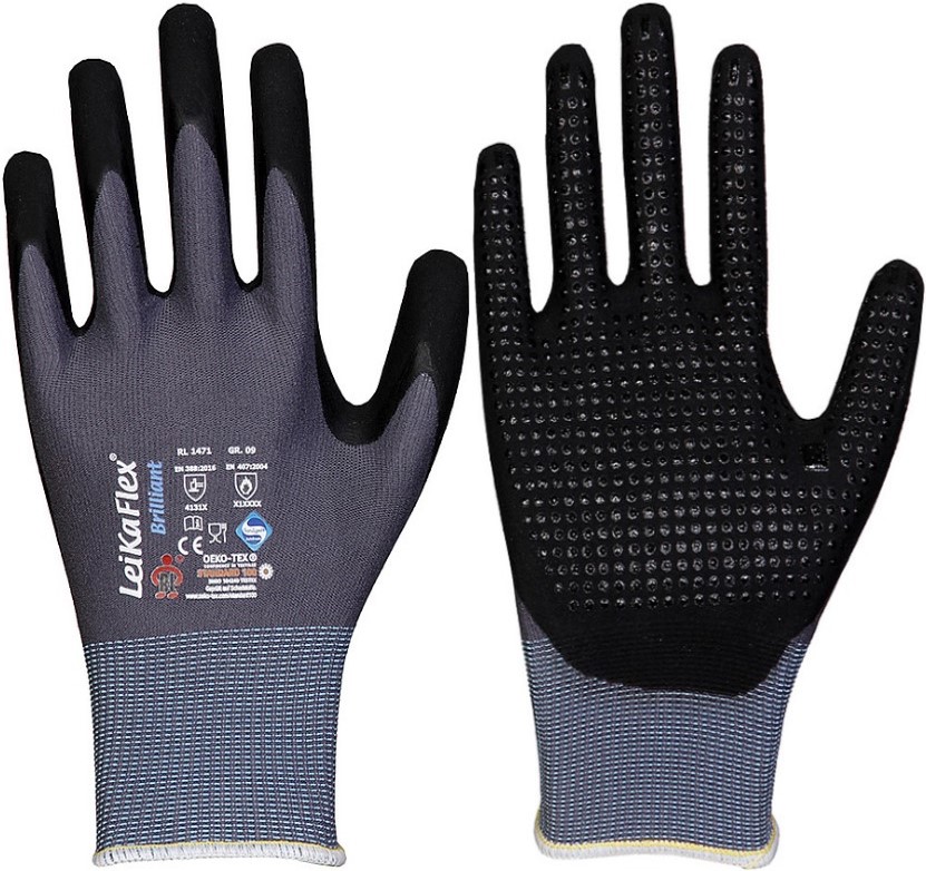 001471BGeu931OT3ayx LeiKaFlex 1471 Brilliant NFT-Schutzhandschuhe mit Noppen