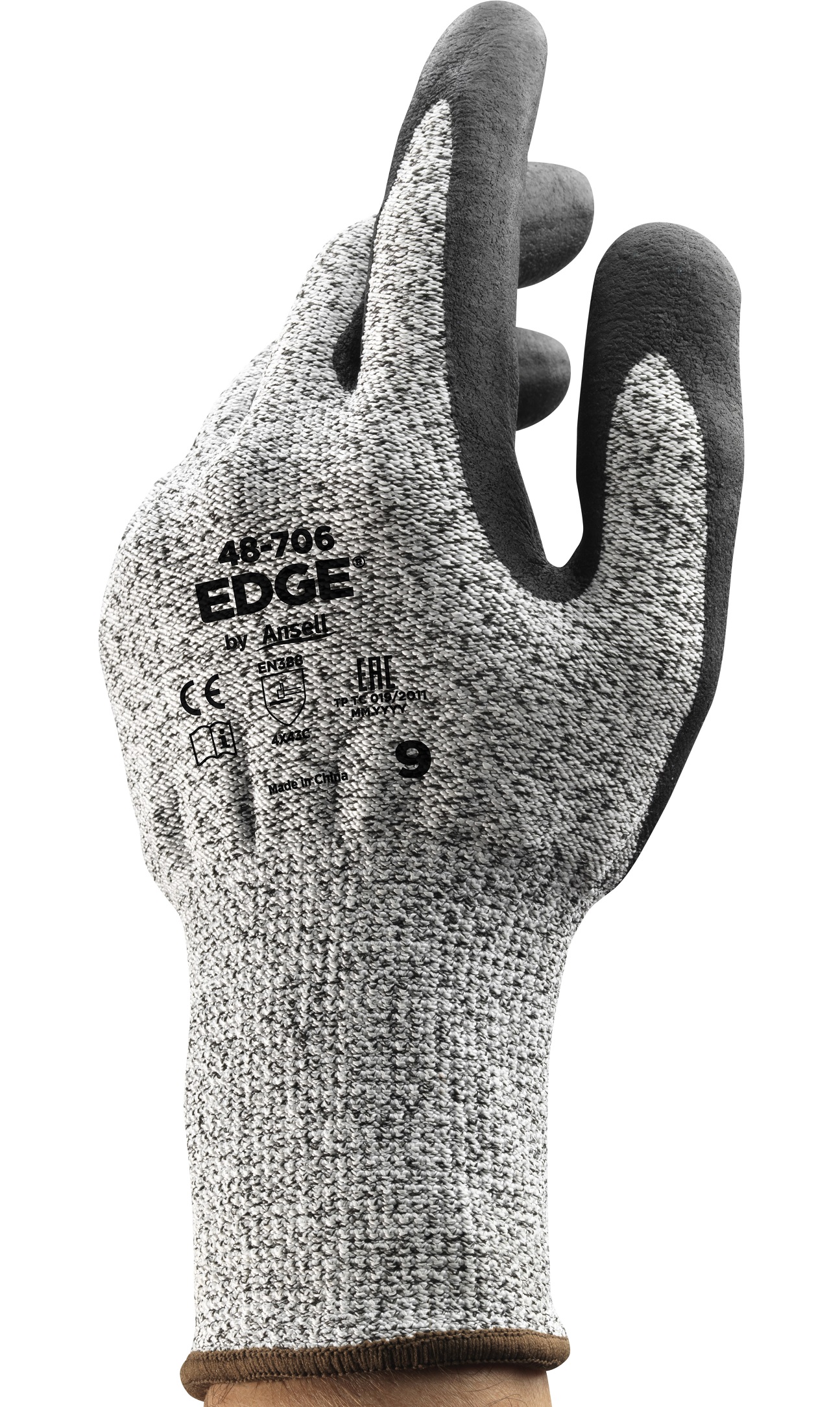 48-706uqklO9avGK9rN Ansell Edge 48-706 Nitril-Schnittschutzhandschuhe Level C