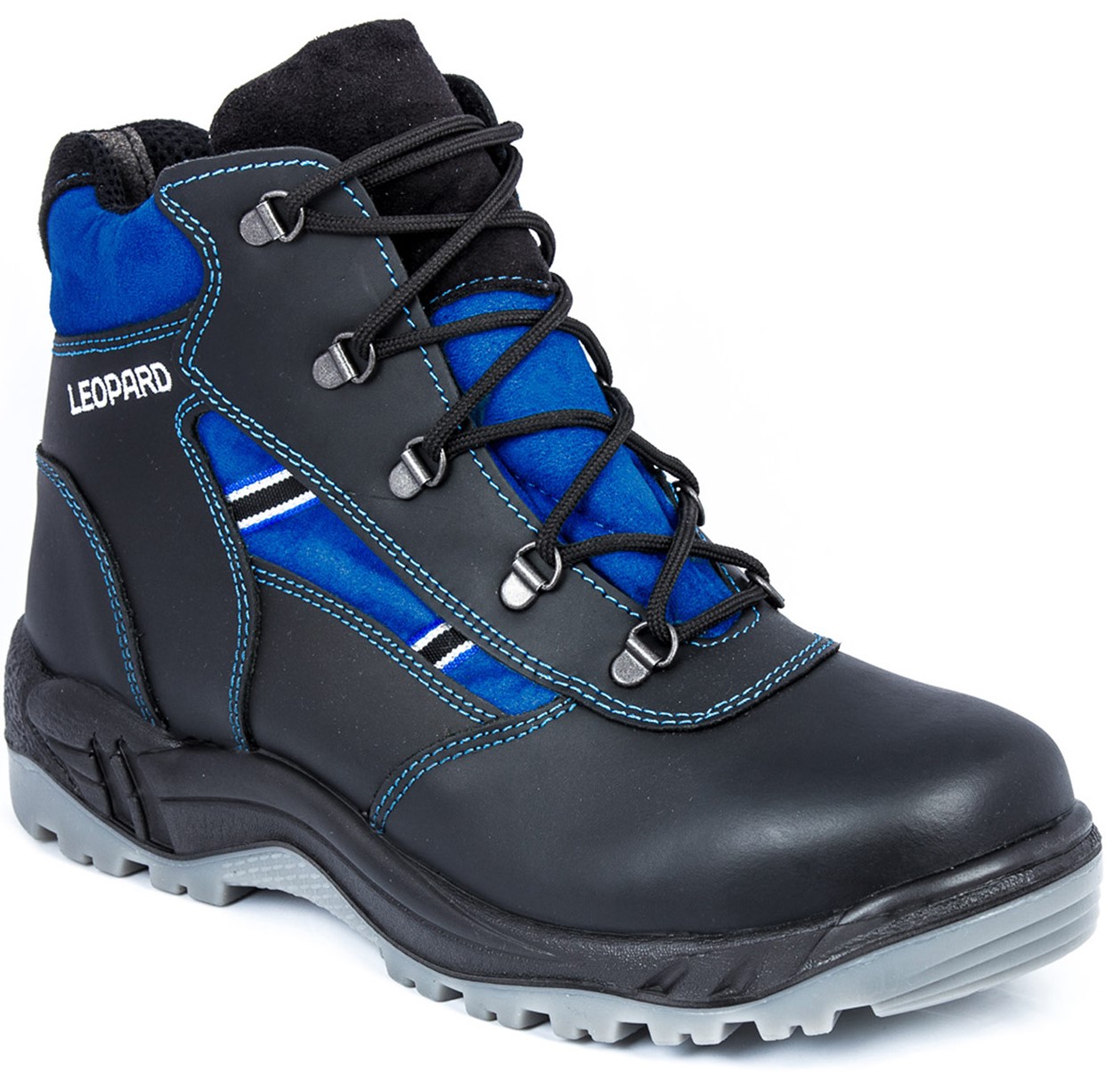 483 Leopard 483 Schnürstiefel S2 schwarz/blau