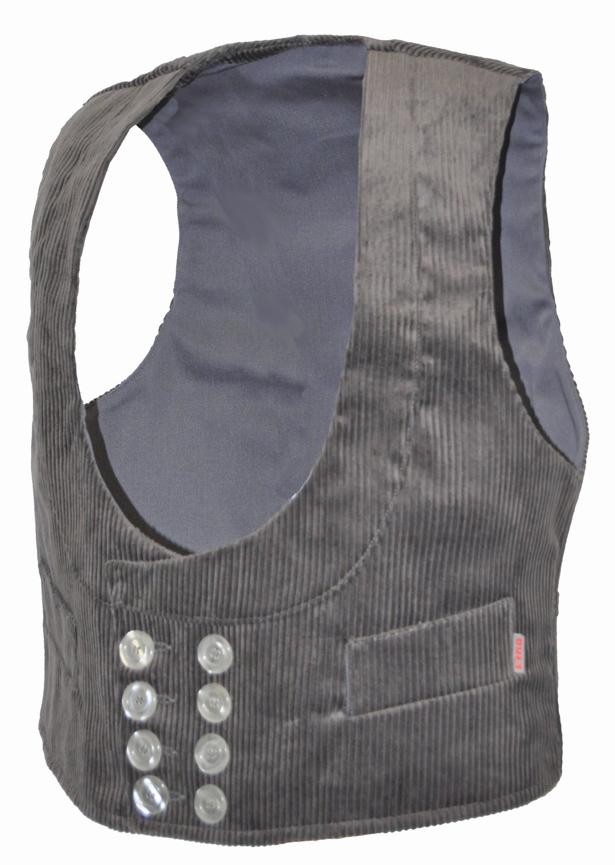 eiko64QTEhoxmGso1G Eiko Inn Trenkercord Schalkragen-Zunftweste grau