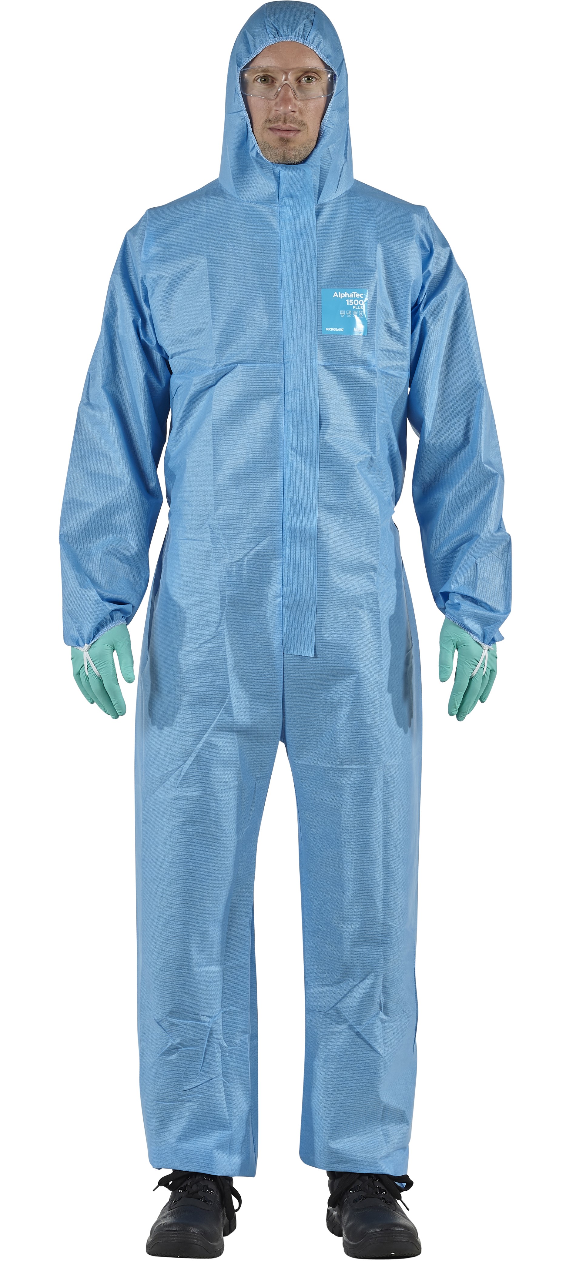 47752 Microgard / AlphaTec 1500 Plus Overall mit Kapuze Modell 111 hellblau