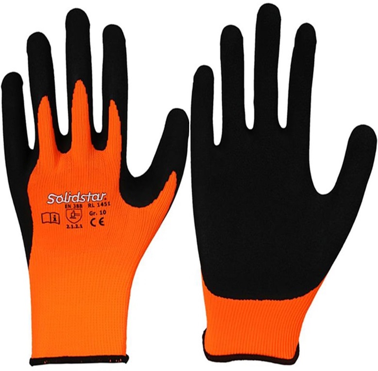 1451-2 Solidstar 1451 Latexschaum-Schutzhandschuhe orange