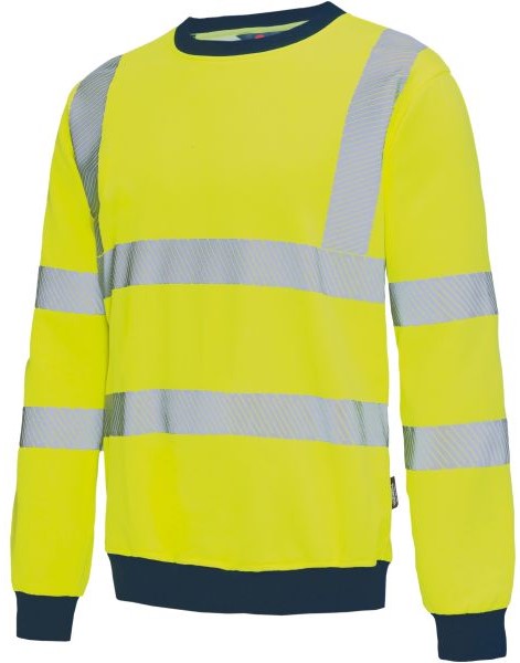 1BJUV6VFMVNGNK Vizwell VW12BY Warnschutz-Sweatshirt leuchtgelb