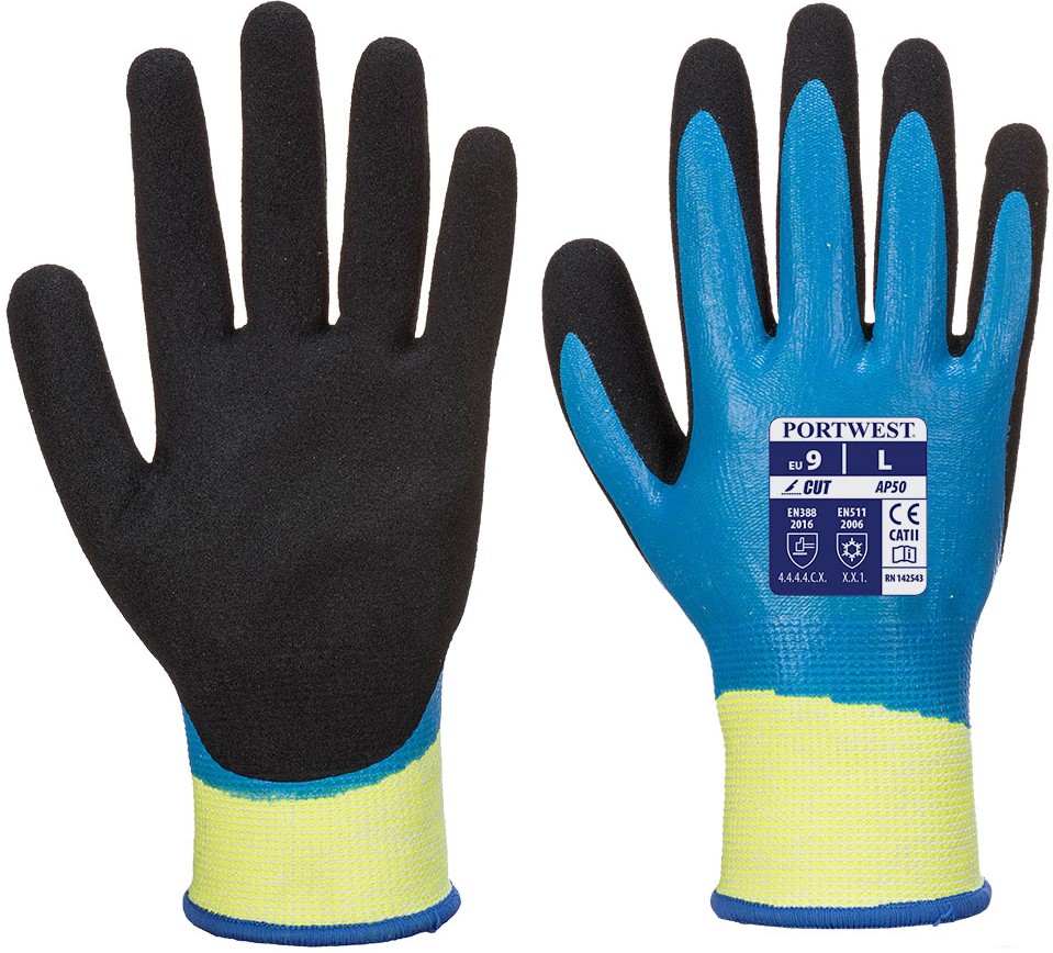portwest3 Portwest AP50 Nitril-Nitrilschaum-Schnittschutzhandschuhe Level D