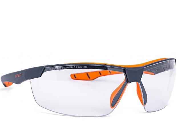 9021155 Infield Flexor Plus 9021155 Bügelbrille schwarz-orange klar