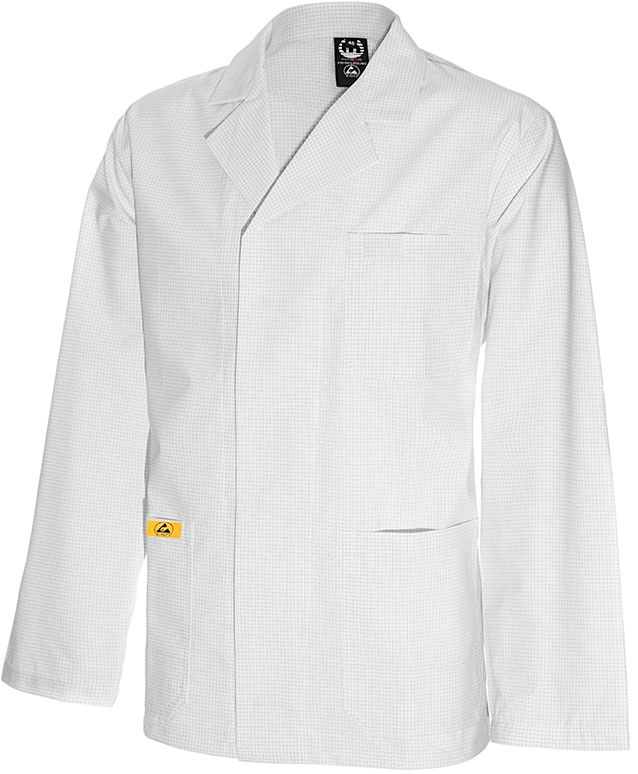 ESD Herrenjacke langarm weiß 155g/m²