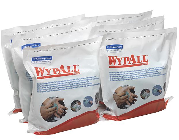Kimberly Clark Handreinigungstuch Nachfüllpackung WYPALL-7776, 6 Beutel