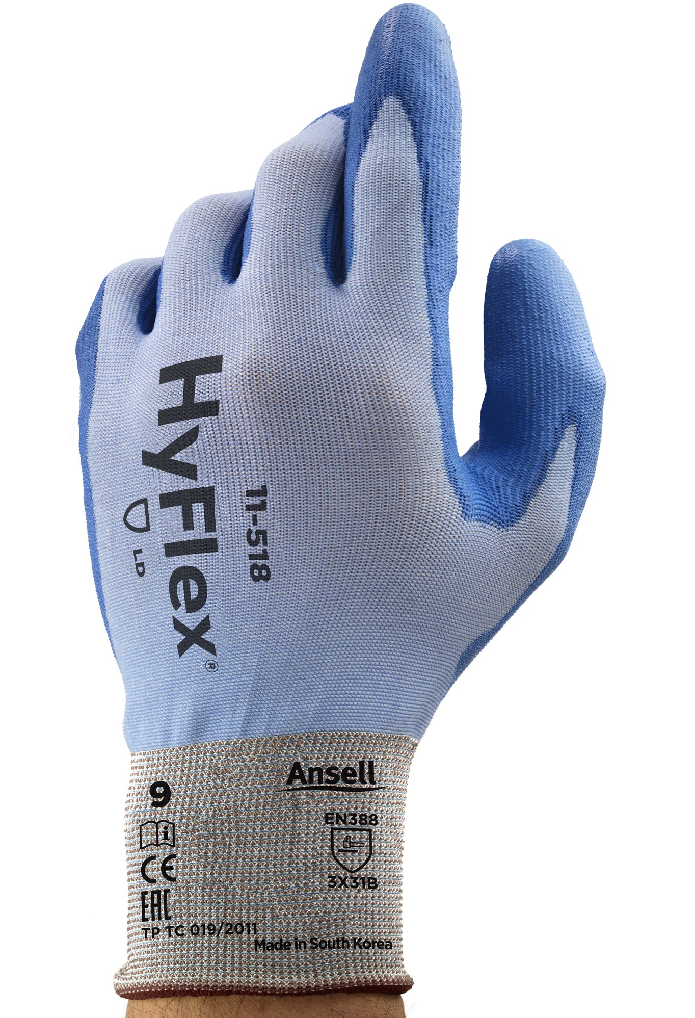 11-518tXeqB9ZdSy20p Ansell HyFlex 11-518 PU-Schnittschutzhandschuhe Level B