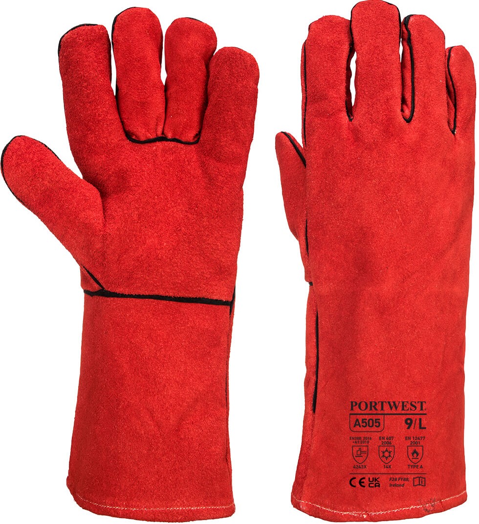 1a2b3c Portwest A505 Rindspaltleder-Schweißerhandschuhe Typ A