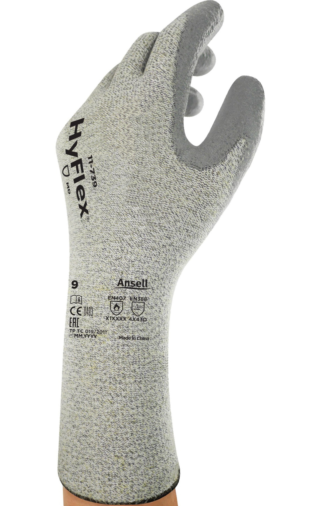 Hyflex-11-739_U-card_EMEA_WhiteTALExJfMbFeHY Ansell HyFlex 11-739 PU-Schnittschutzhandschuhe Level D