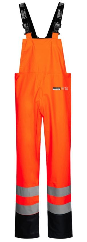 Lyngsøe LR3059 high visibility rain dungarees PU