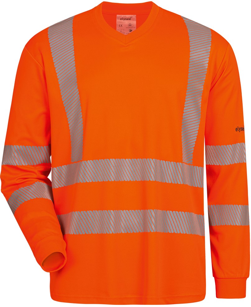 23496_bild_01_elysee_uv_warnschutz_langarm_shirt elysee 23496 LEMMER UV- und Warnschutz Langarm T-Shirt Orange