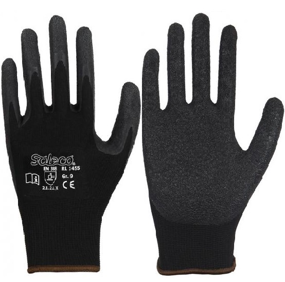 Soleco 001455 Latex-Schutzhandschuhe schwarz