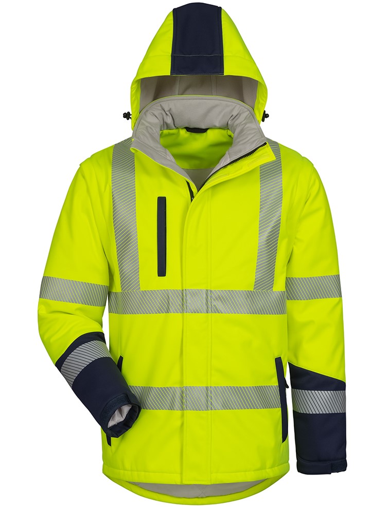 23562_Joris Safestyle 23562 JORIS Warnschutz Softshelljacke leuchtgelb-marine