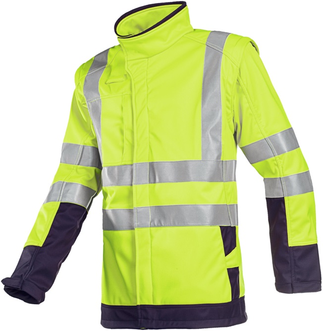 9643_278_A2_TV4_SIL Sioen Heatherton 9643A2TV4 Multinorm Warnschutz-Softshelljacke mit abnehmbaren Ärmeln
