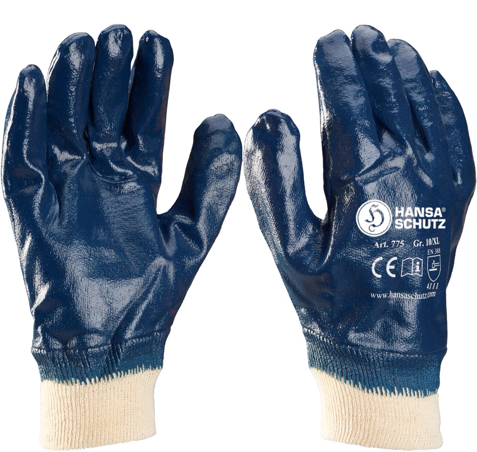 HansaTec 775 Nitril-Schutzhandschuhe vollbeschichtet