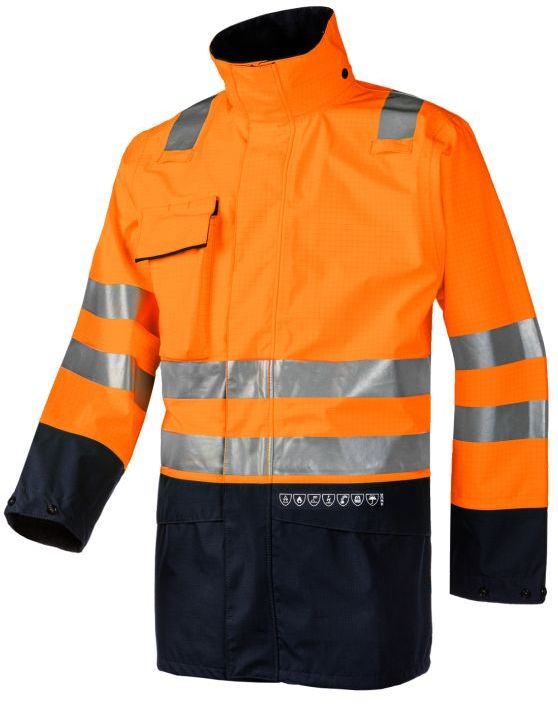 7329_279___SIL Sioen Kaldvik 7329A2ET2 Warnschutz-Regenjacke mit Störlichtbogenschutz
