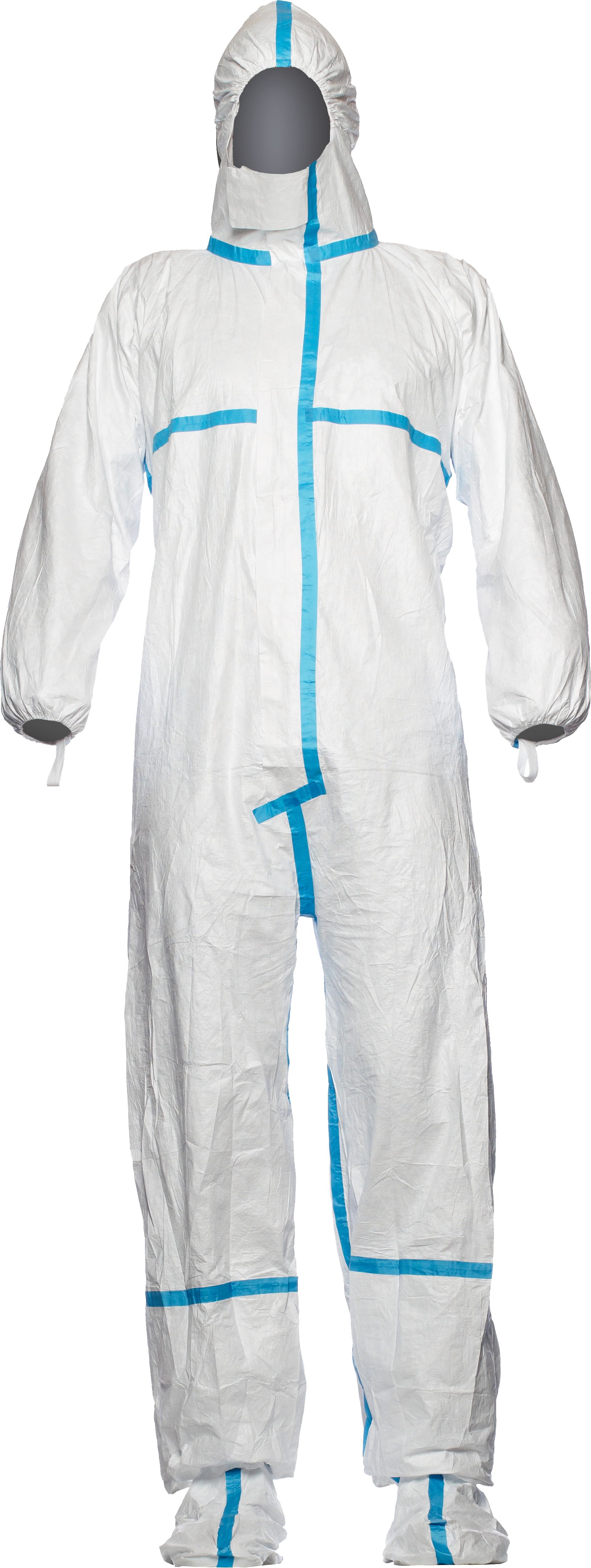 tokvf_1-1 DuPont Tyvek Classic Plus CHA6 Schutzoverall mit Füßlingen Kat. III Typ 4 + 5 + 6