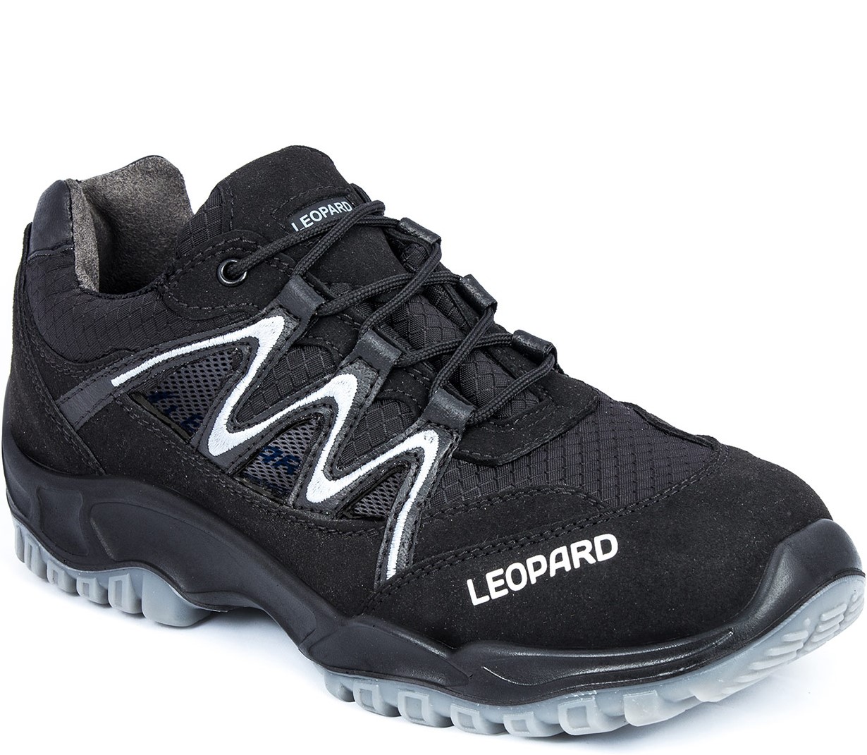 0422-1 Leopard 0422-1 Halbschuhe S1 schwarz/silber