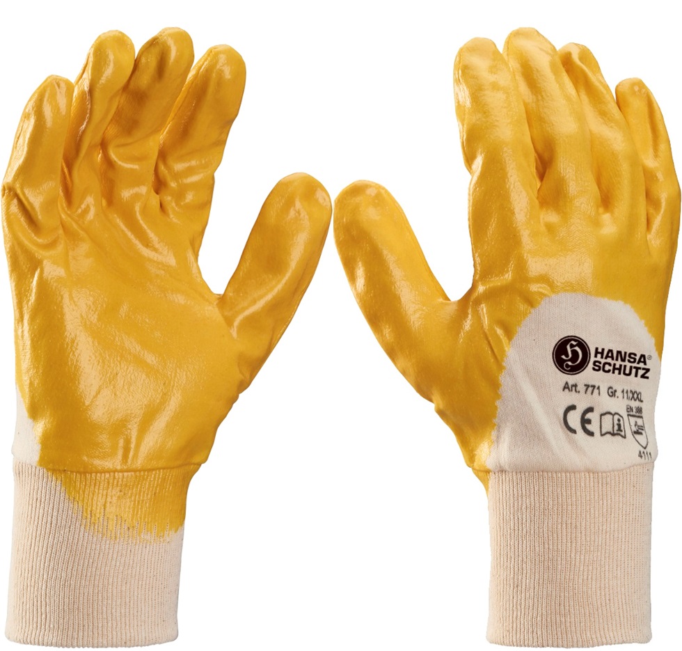 HansaTec 771 Nitril-Schutzhandschuhe 3/4 beschichtet