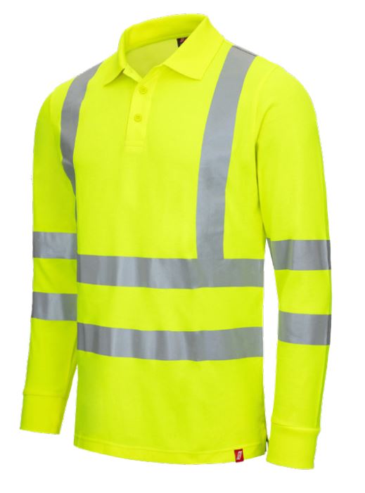 7014-gelb Nitras Motion Tex VIZ 7014 Warnschutz Polo-Shirt