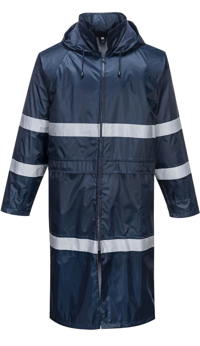 F438NAR Portwest F438 Klassischer Iona Regenmantel marine