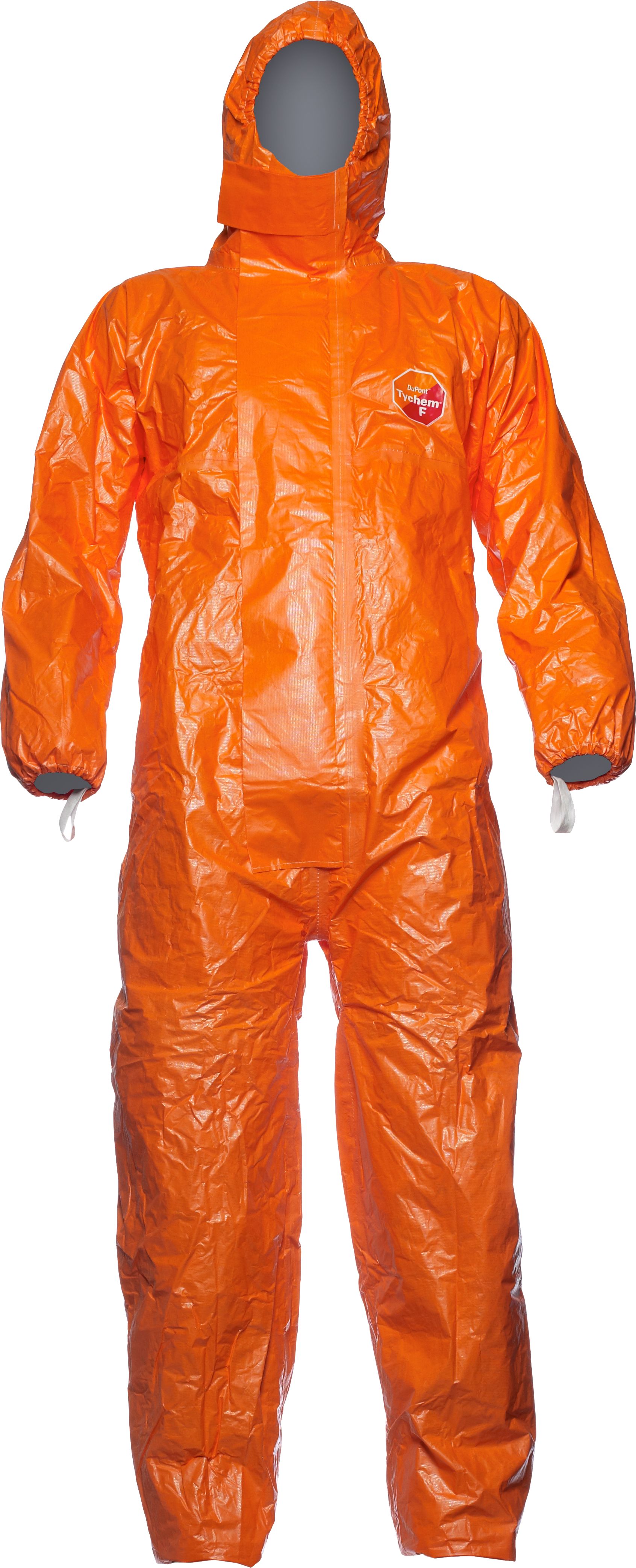 tokfo_1 DuPont Tychem-F CHA5 Schutzoverall Kat. III Typ 3B + 4B + 5B + 6B orange