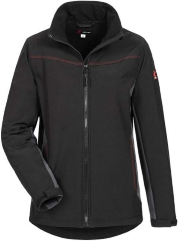 Craftland 19964 TELJA Damen-Softshelljacke schwarz-grau