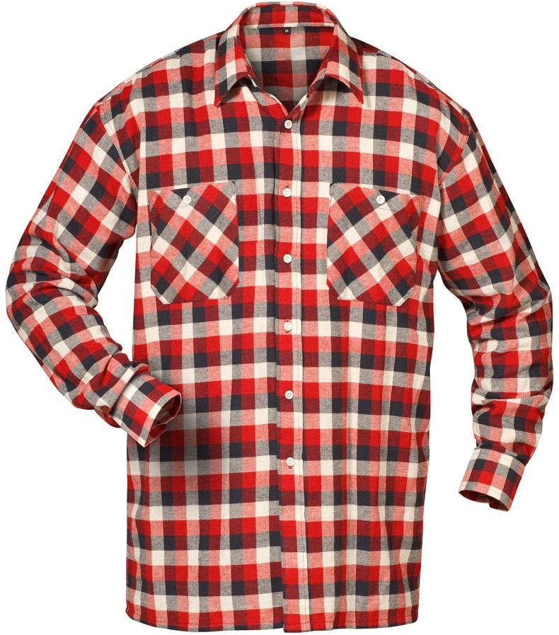 1732 Craftland 1732 DELAWARE Flanell-Hemd rot/blau/weiß kariert