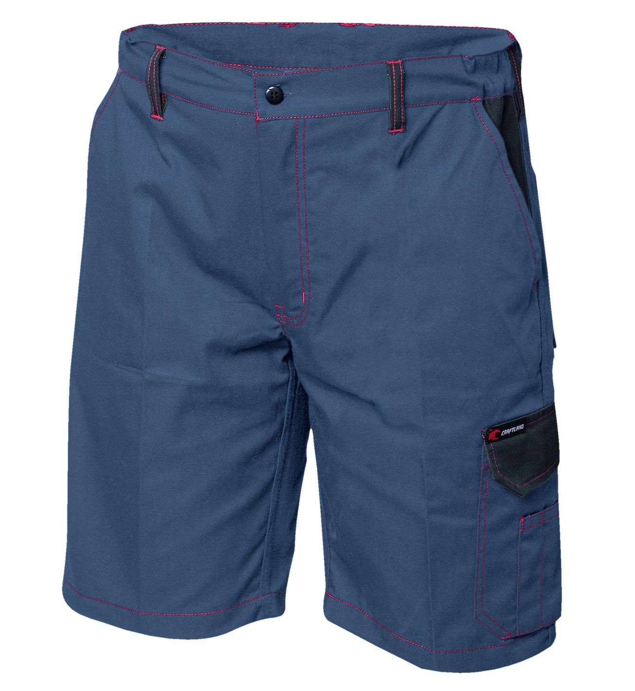 22443CVKyBghEtpNsB Craftland 22443 OSTENDE Twill Shorts grau-schwarz