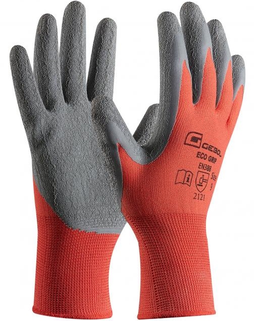 Gebol Eco Grip Latex-Schutzhandschuhe teilbeschichtet