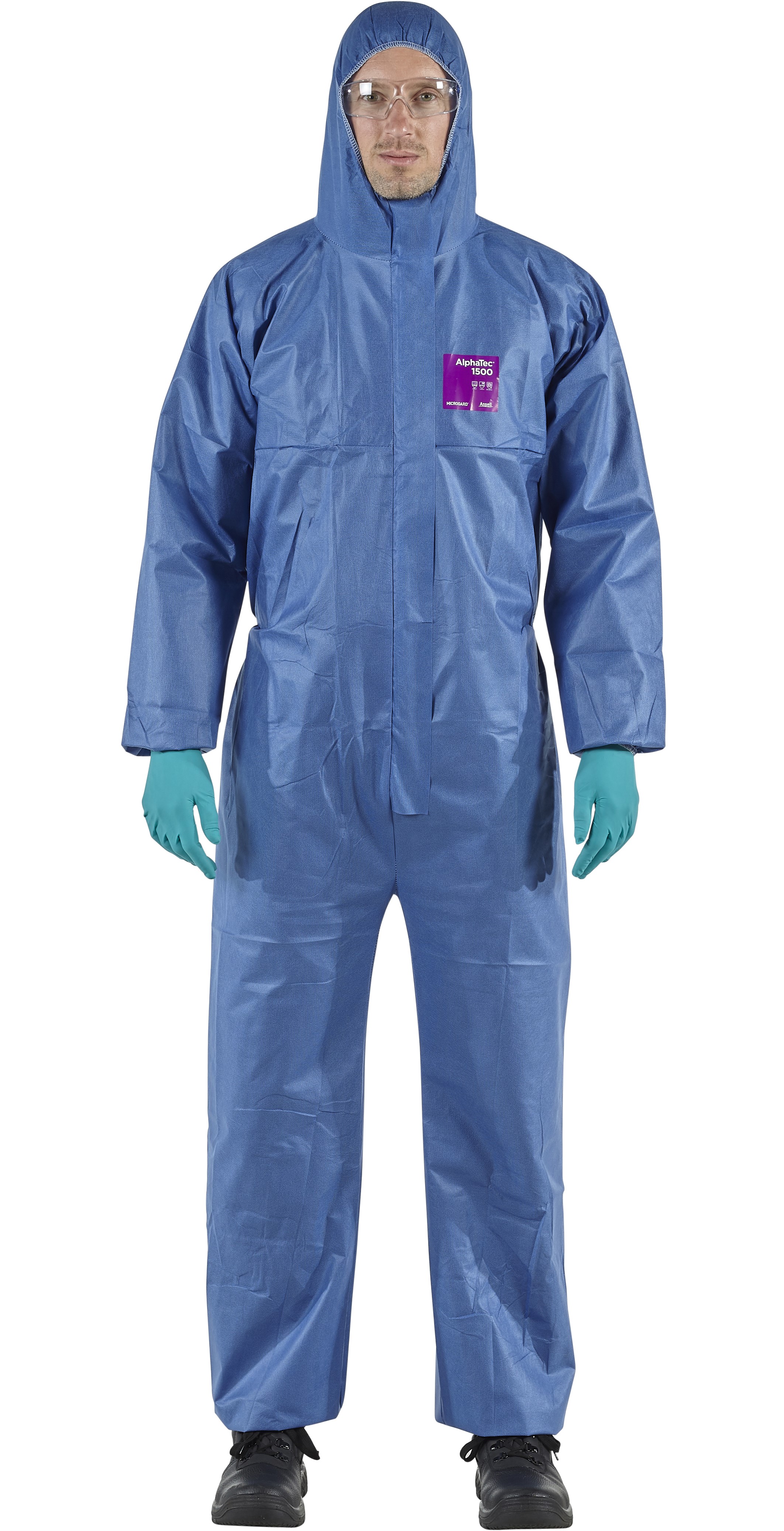 47738 Microgard / AlphaTec 1500 Standard Overall mit Kapuze Modell 138 dunkelblau