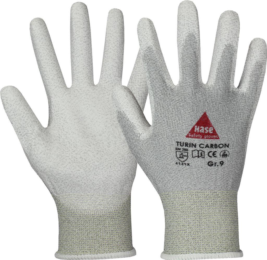Hase 508230 Turin Carbon ESD PU-Schutzhandschuhe