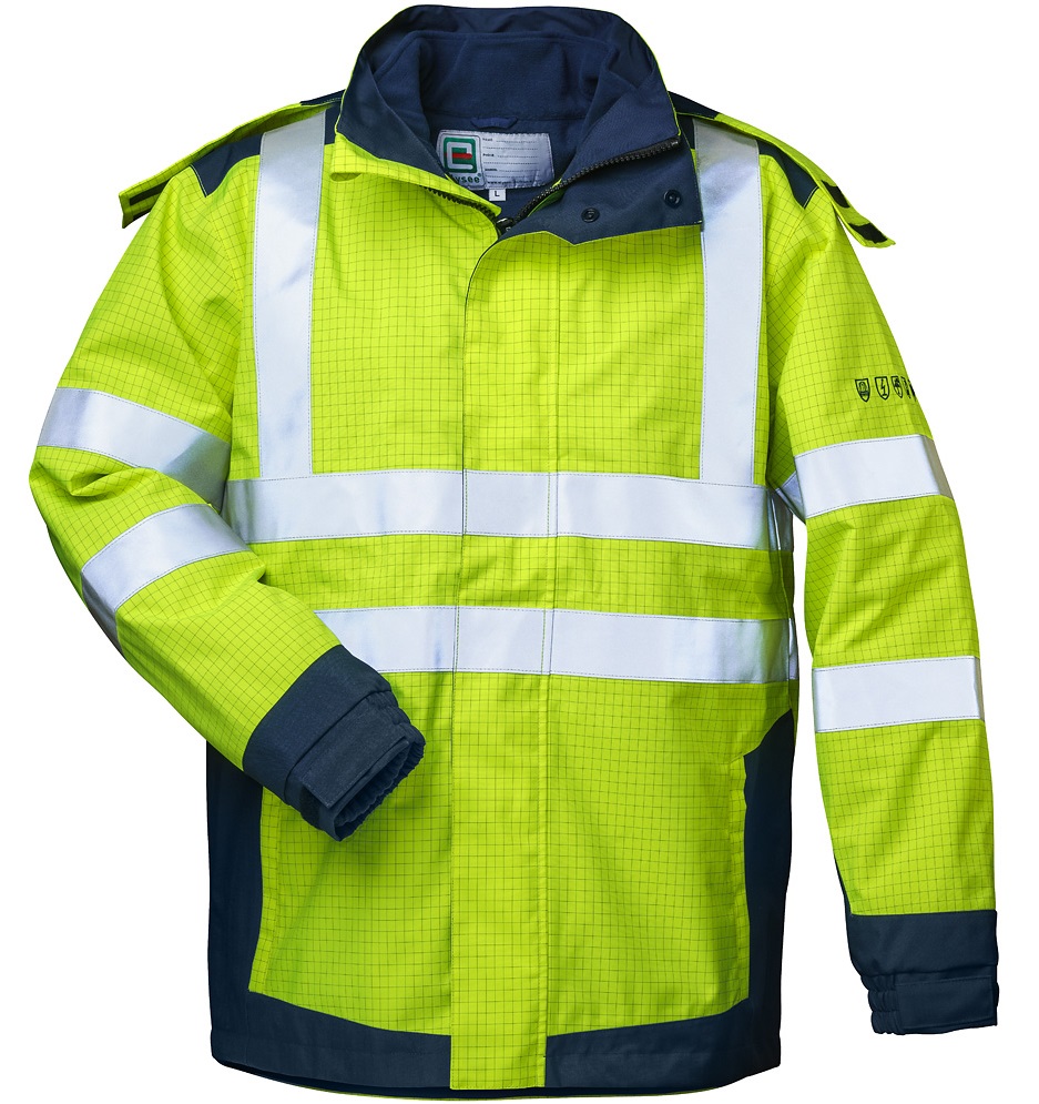 elysee 23415 Gerhard Multinorm warning parka 3 IN 1 yellow marine