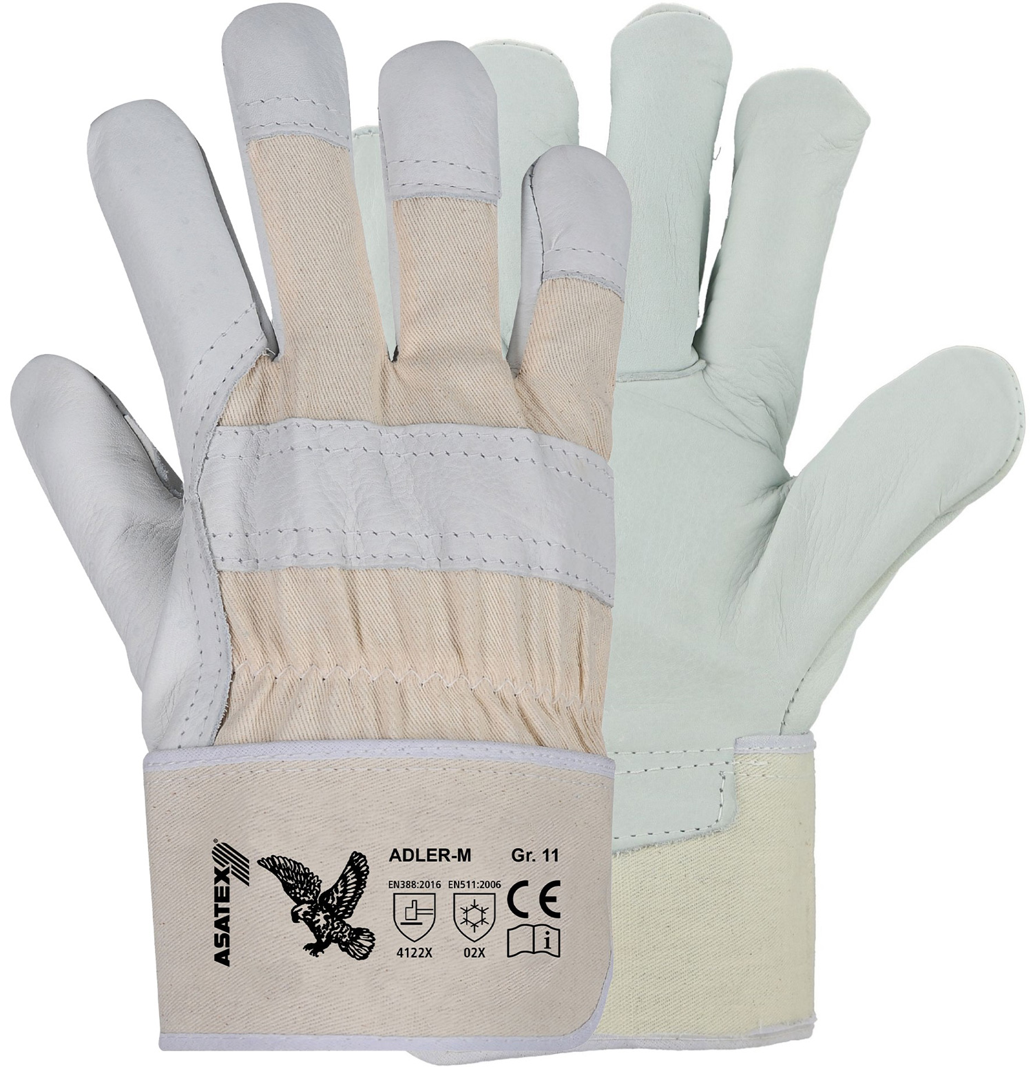 asatex-adler-m Asatex Adler-M Rindnarbenleder-Schutzhandschuhe
